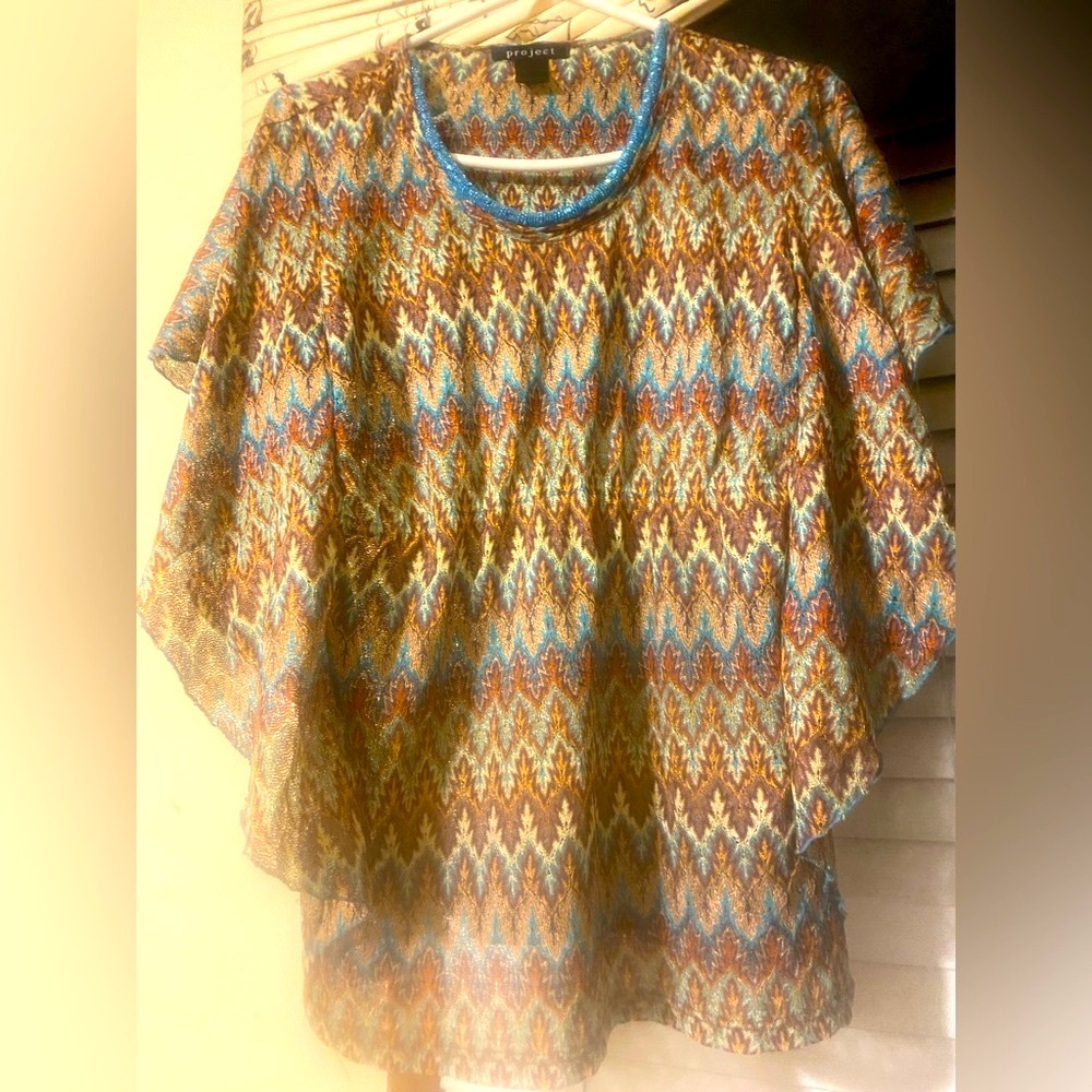 Project 62 Brown and Blue Patterned Women's Tunic